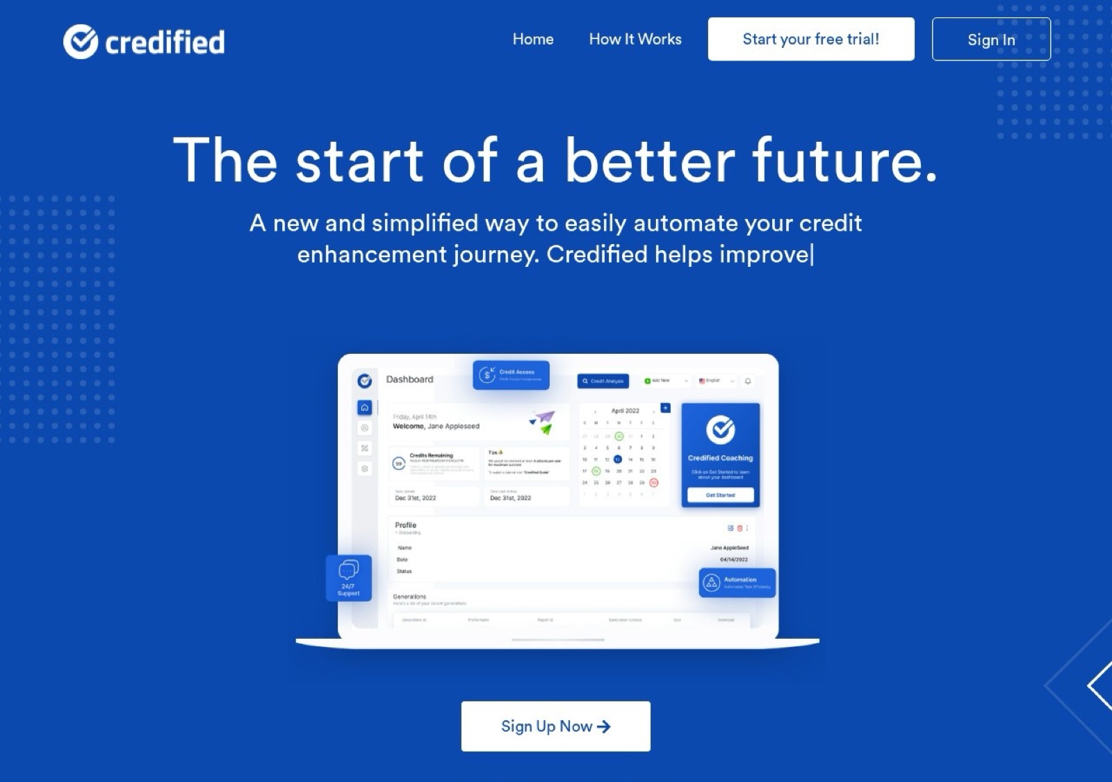Credified product screenshot — AI-driven credit enhancement automation